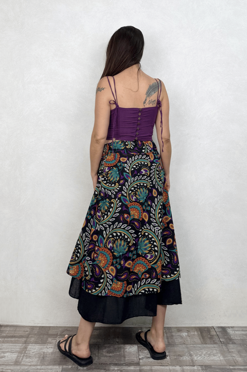 Luna Crop Bluz- Mor