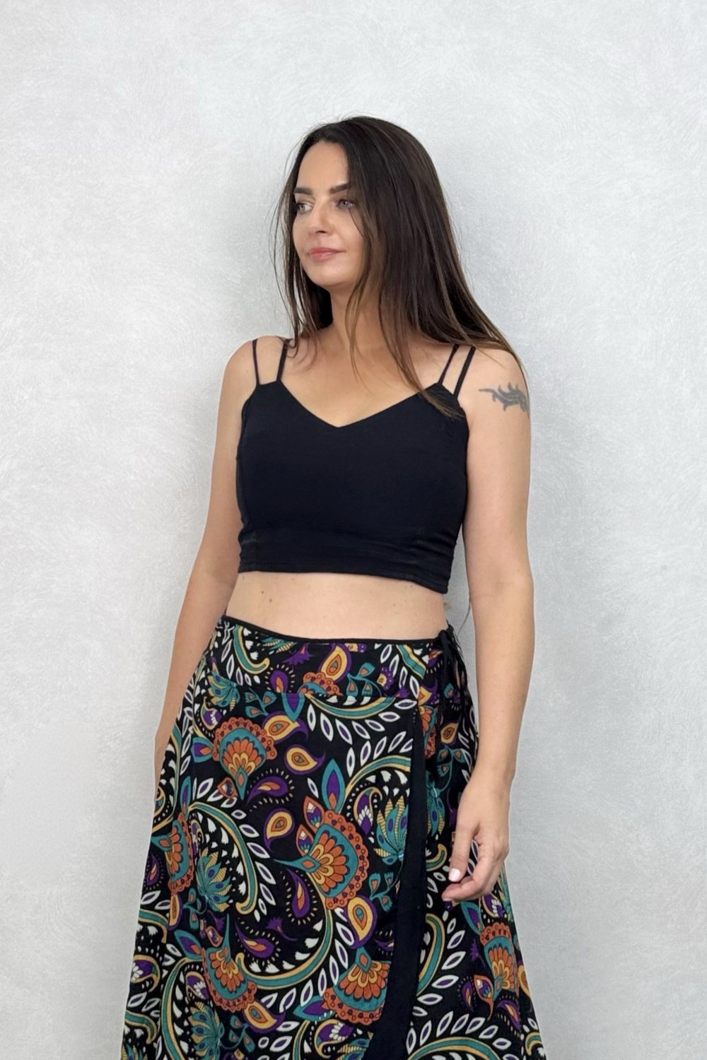 Luna Crop Bluz- Siyah