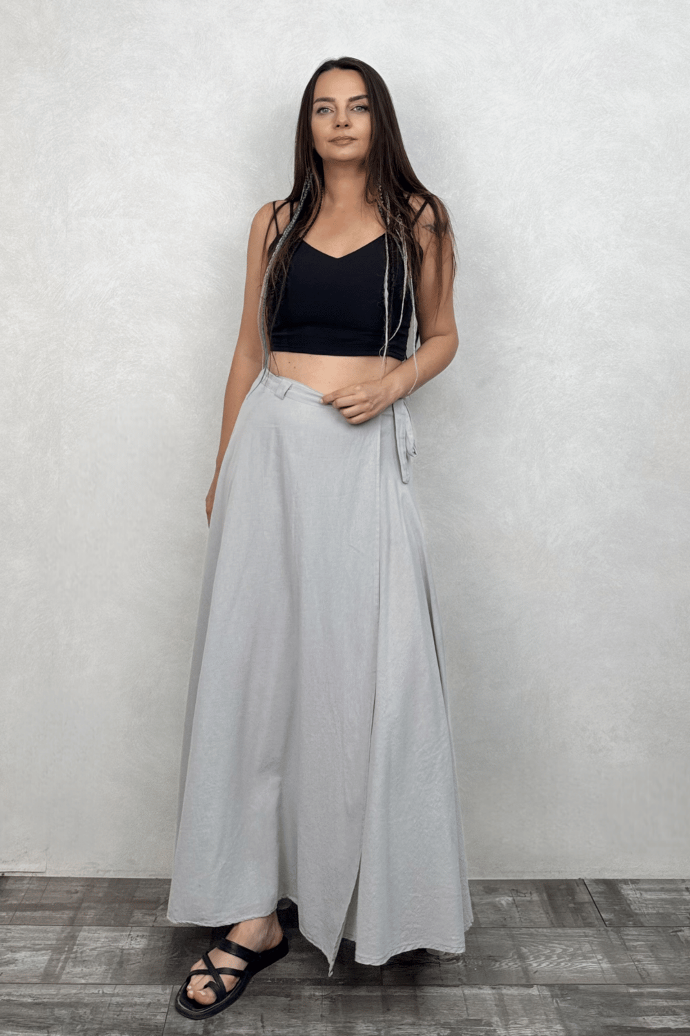 Luna Crop Bluz- Siyah