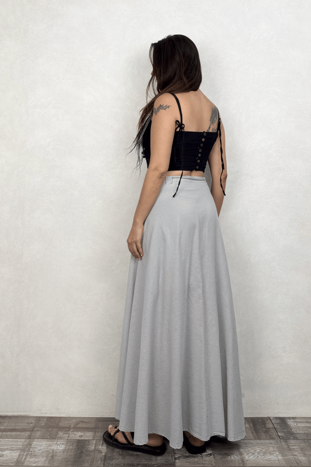 Luna Crop Bluz- Siyah