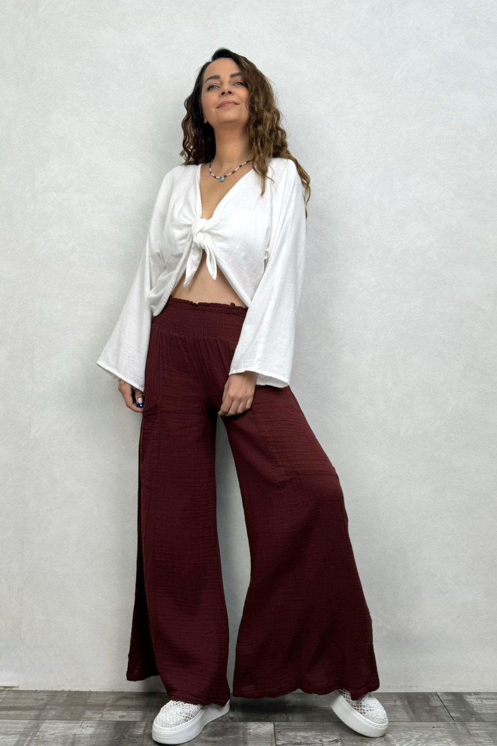 Lyra Nature Bağlamalı Bluz Bolero - Beyaz