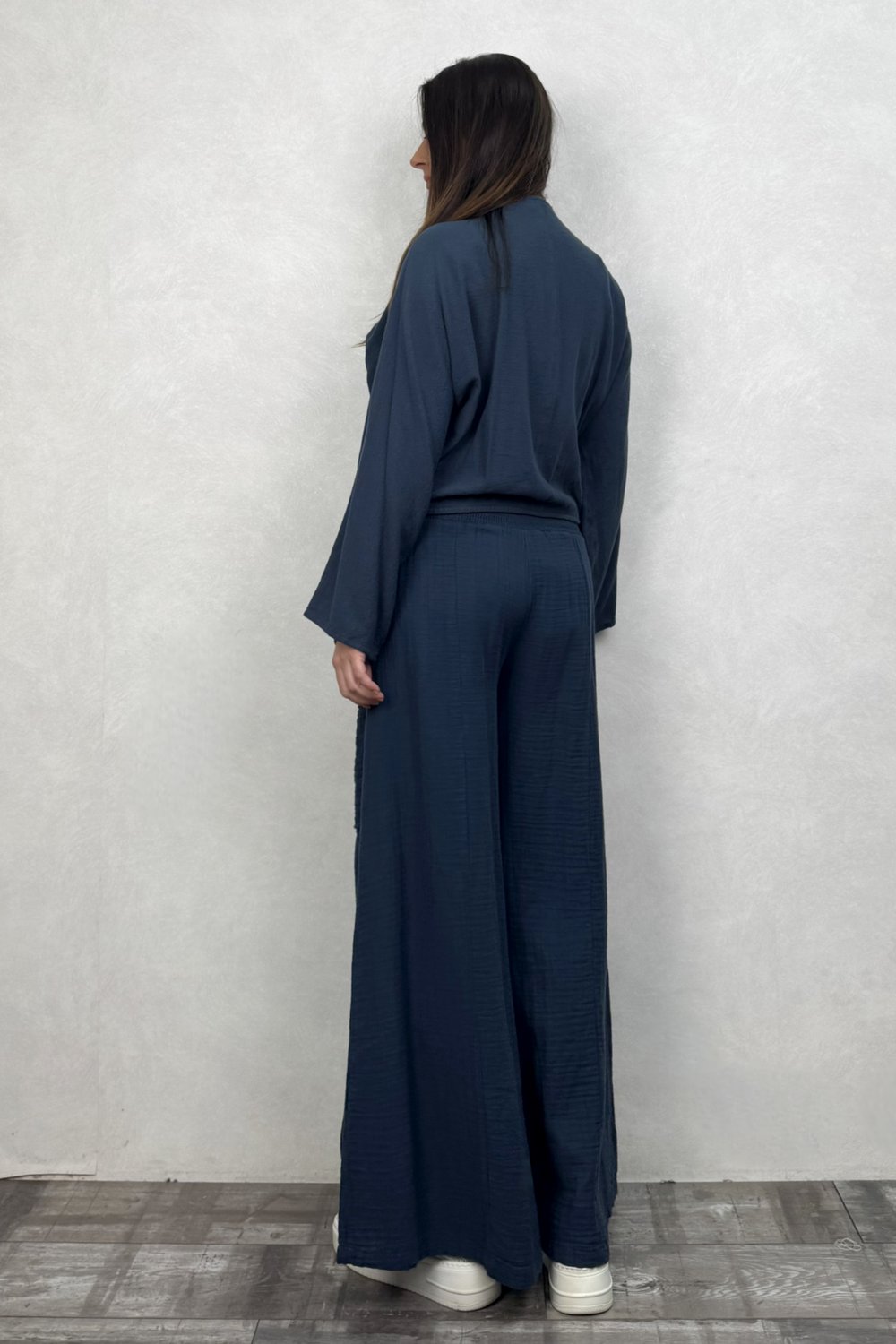 Lyra Nature Bağlamalı Bluz Midnight Navy - Petrol