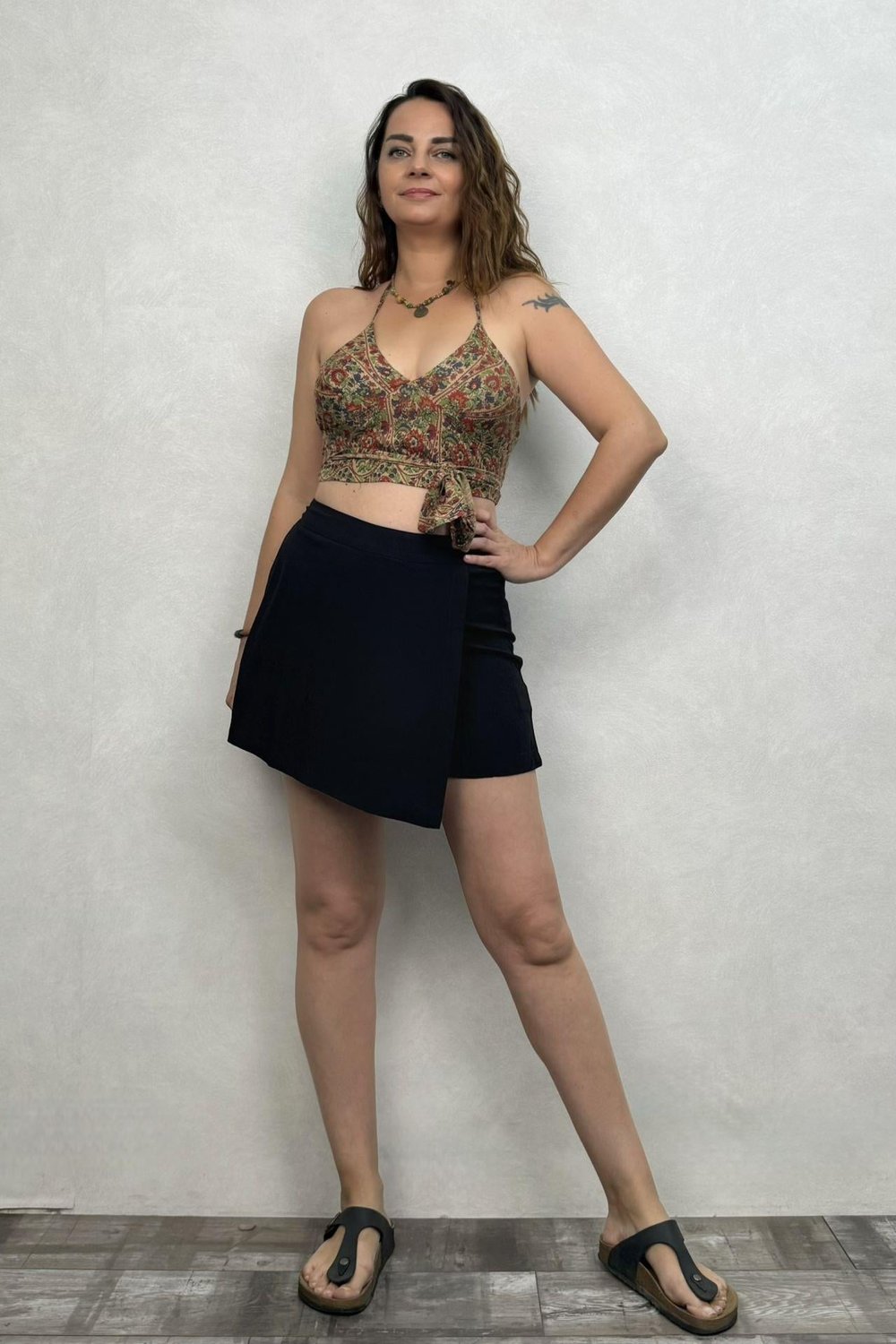Mayra Mini Şortlu Etek - Siyah