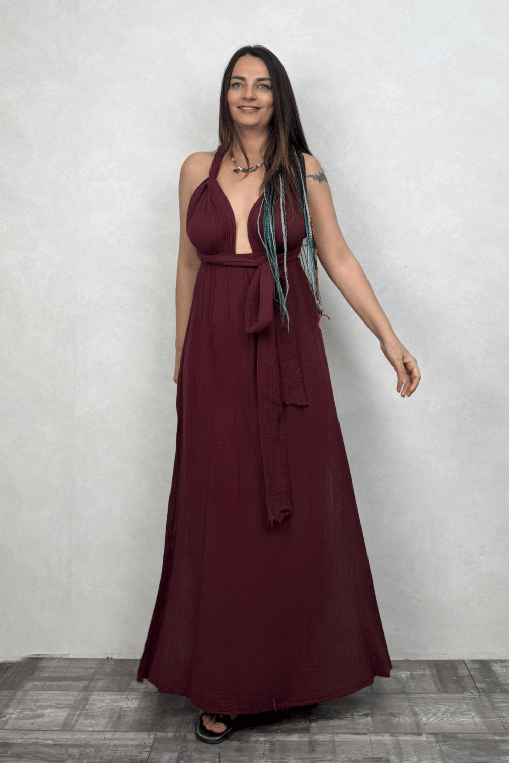Blanca Meis Elbise - Ruby Wine Bordo