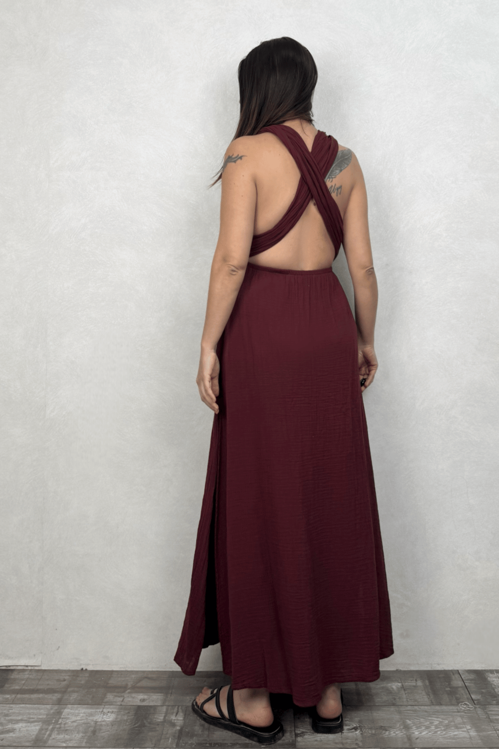 Blanca Meis Elbise - Ruby Wine Bordo