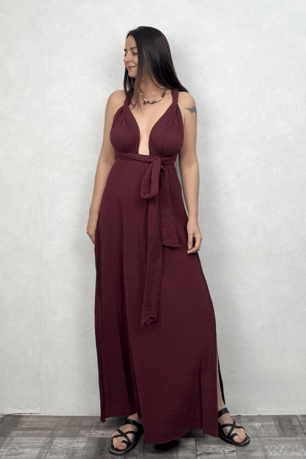 Blanca Meis Elbise - Ruby Wine Bordo