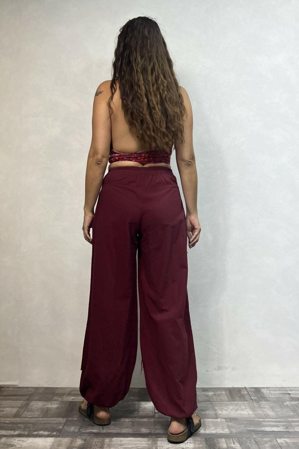 Mia Parçalı Pantolon - Bordo