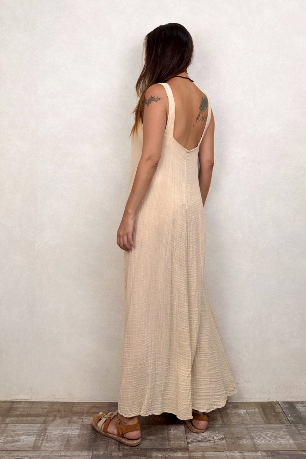 Blanca Minerva Elbise - Bej