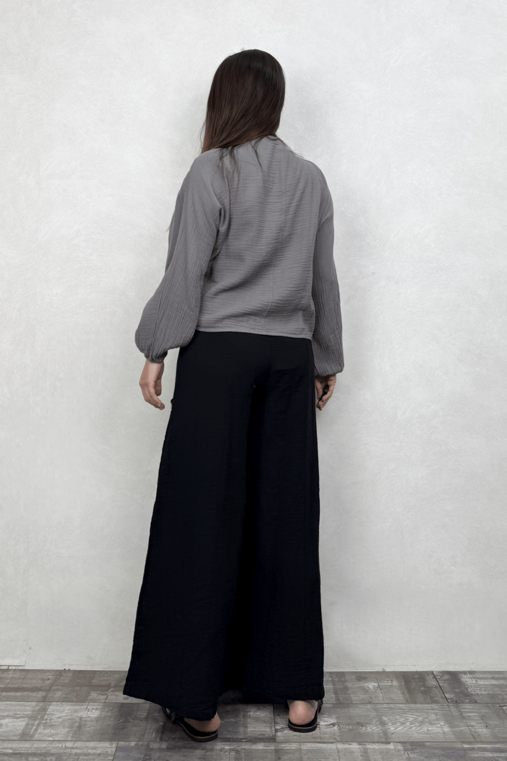 Neptün Müslin Bağlamalı Dark Grey - Gri
