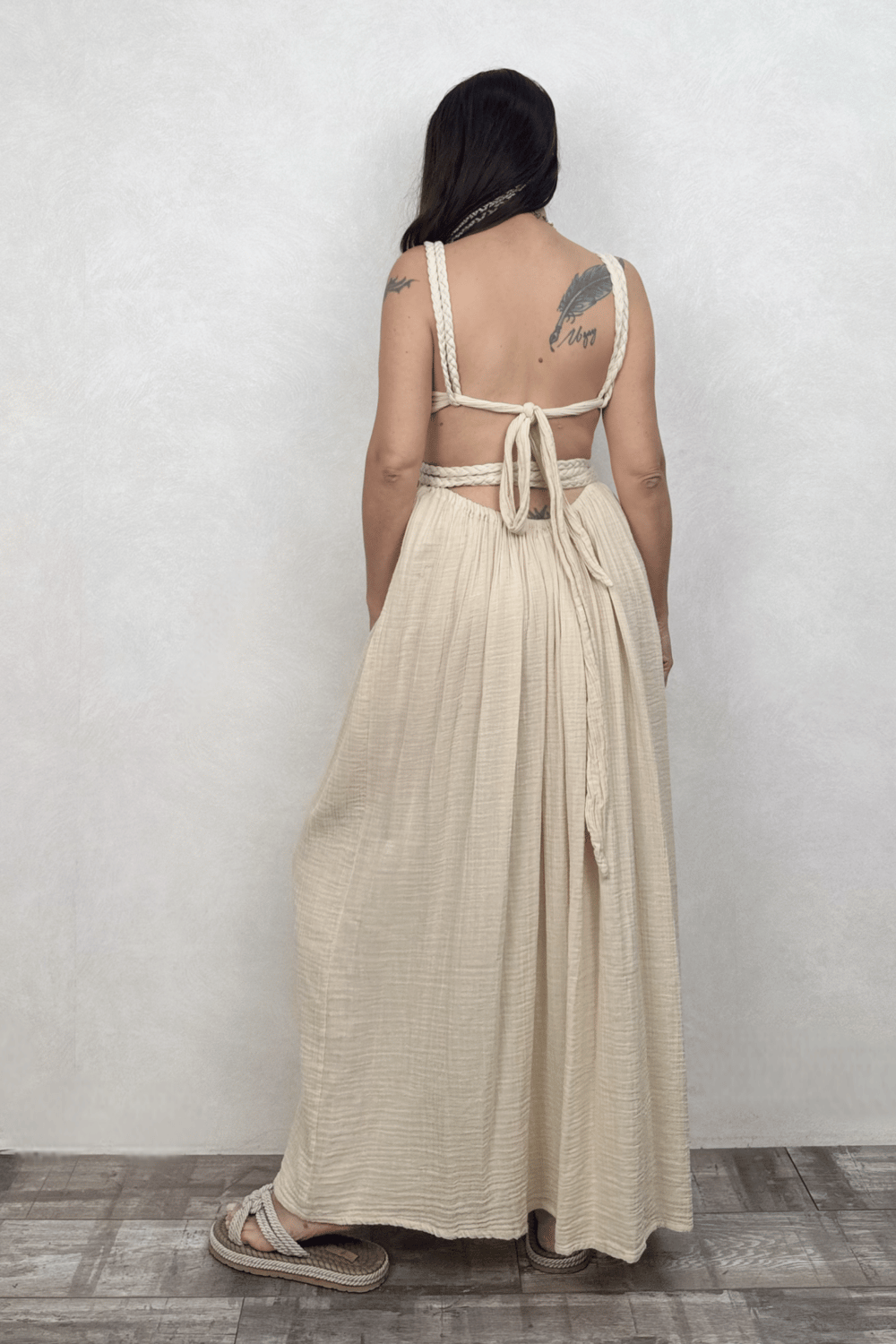 Blanca Nil Premium Elbise - Bej