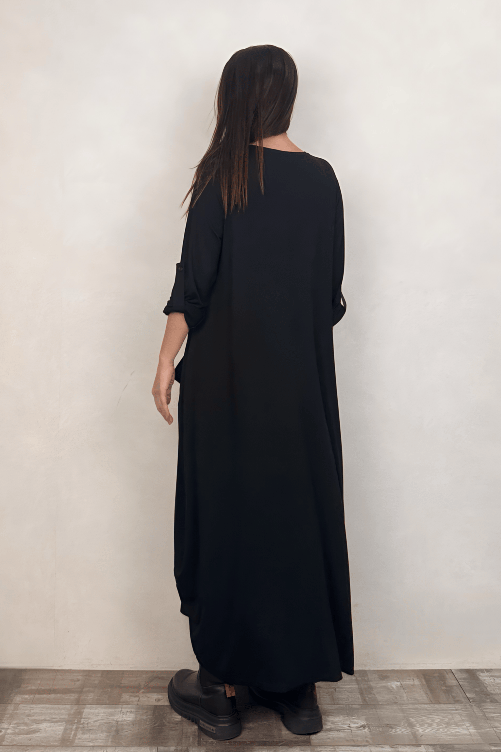 Nilda Cepli Salaş Maxi Elbise - Siyah