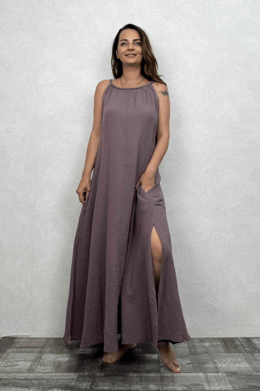 Blanca Perit Elbise - Twilight Alacakaranlık Mor