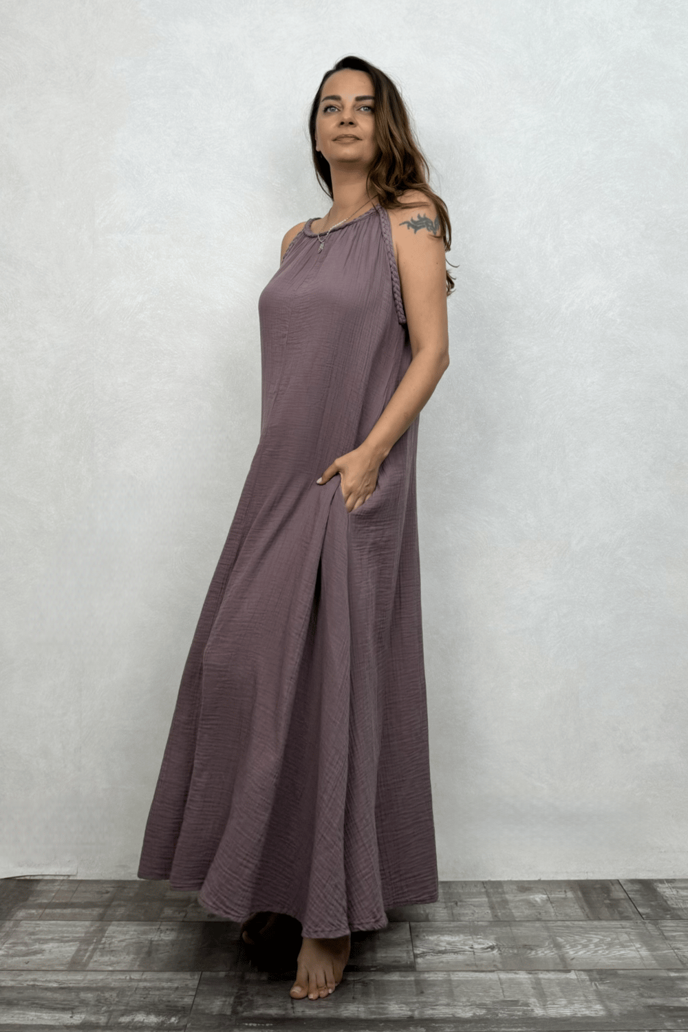 Blanca Perit Elbise - Twilight Alacakaranlık Mor