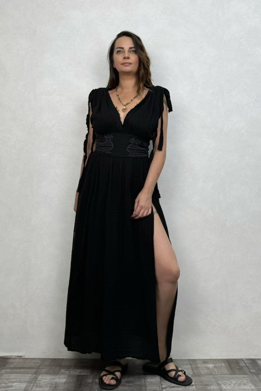 Blanca Şahmeran Elbise - Siyah