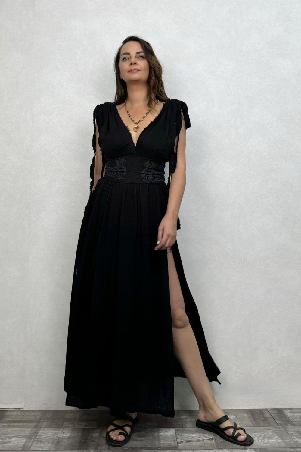 Blanca Şahmeran Elbise - Siyah