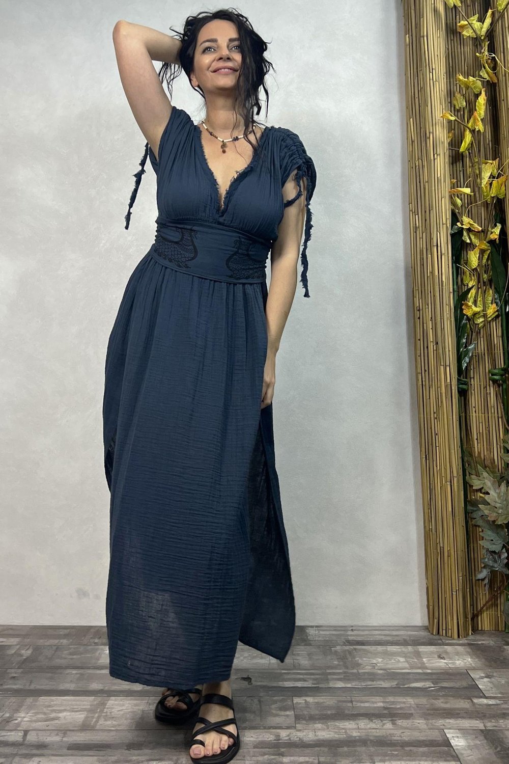 Blanca  Şahmeran Elbise - Midnight Navy Lacivert