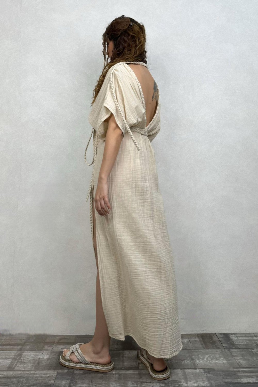 Blanca Selene Elbise - Bej