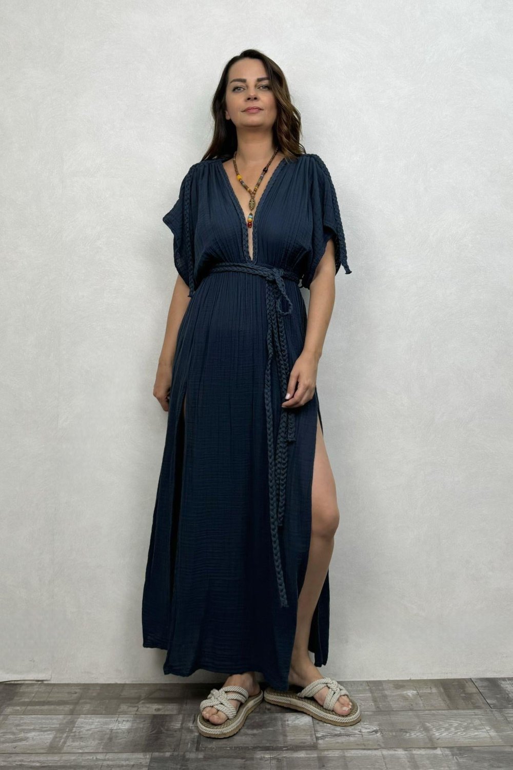 Blanca Selene Elbise - Midnight Navy Petrol