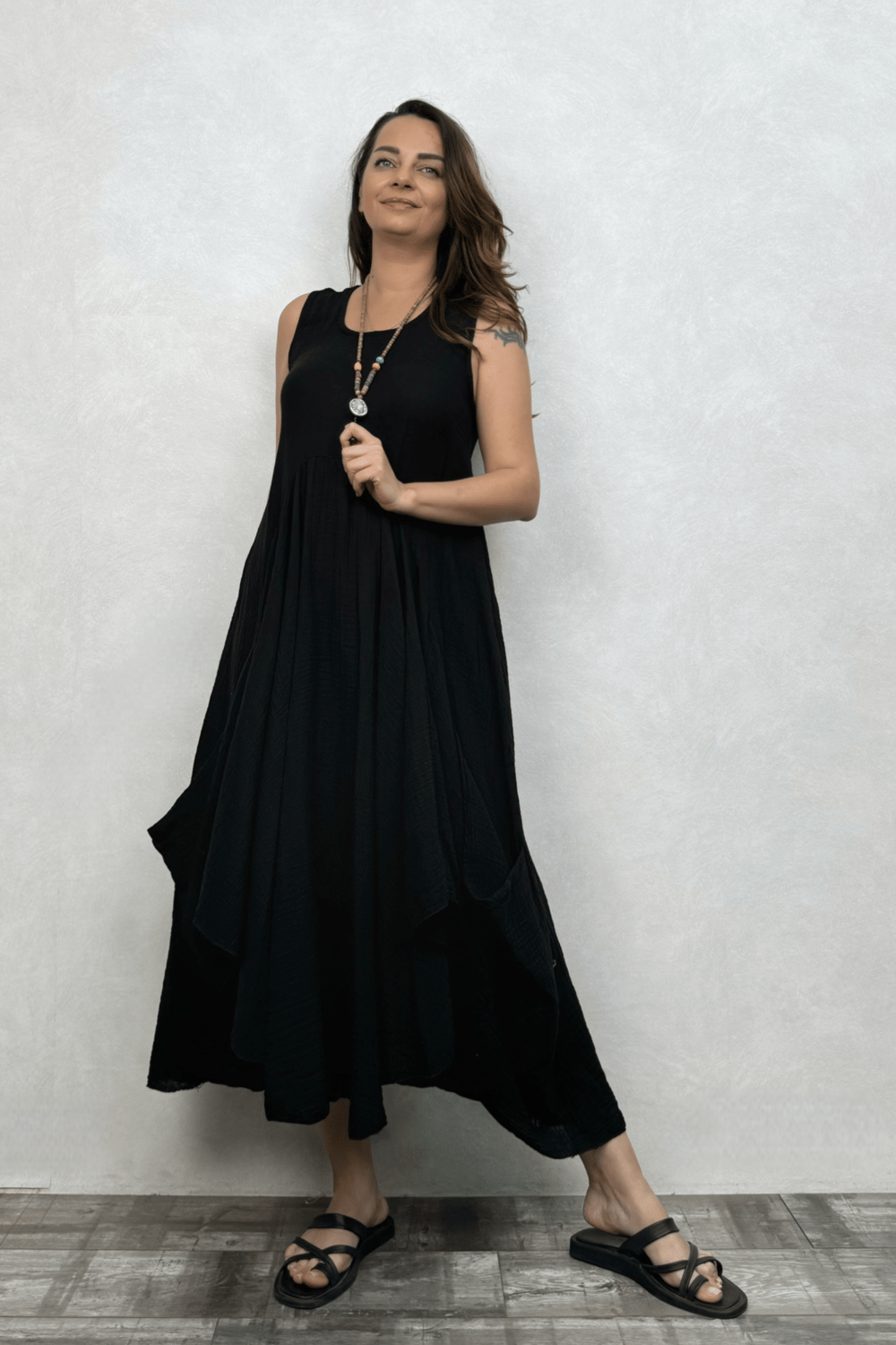 Blanca Venilla Elbise - Siyah
