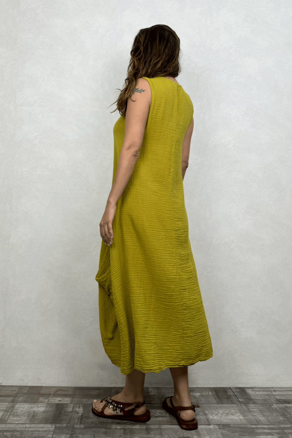Blanca Venilla Elbise - Golden Olive Limon Küfü
