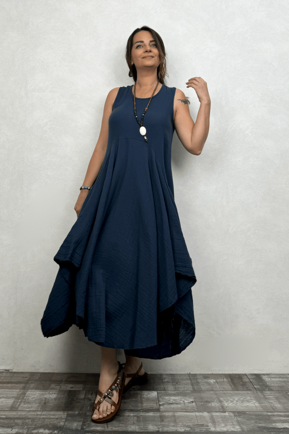 Blanca Venilla Elbise - Midnight Navy Petrol