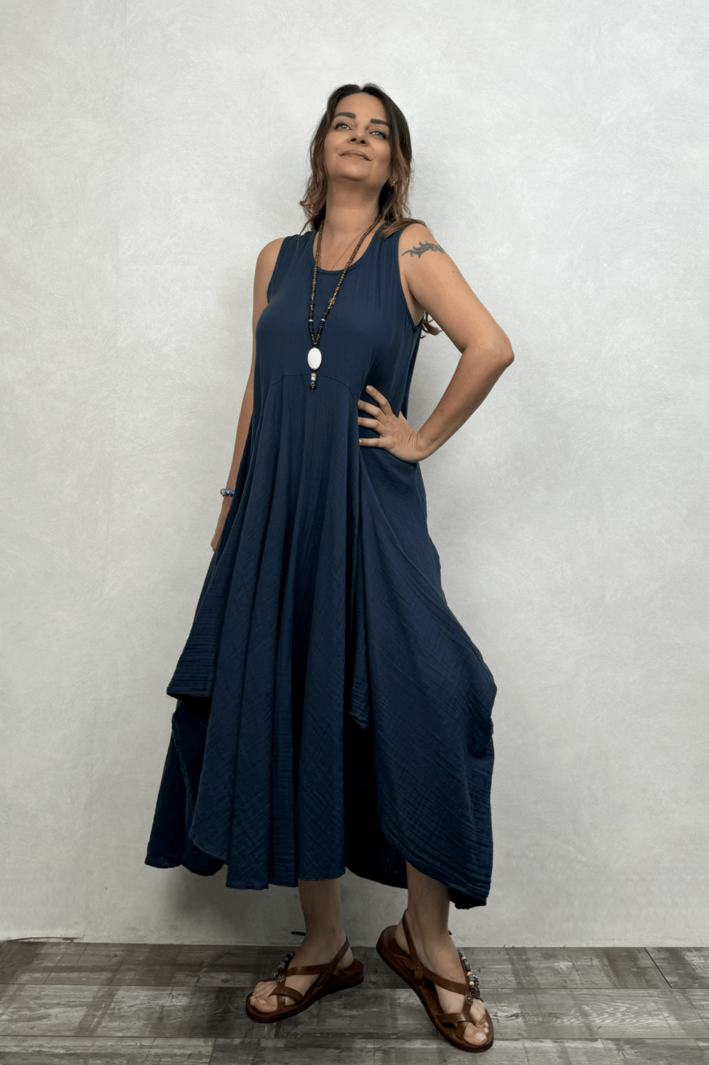 Blanca Venilla Elbise - Midnight Navy Petrol