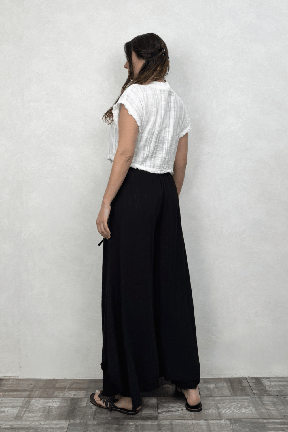 Vialis Müslin Pantolon - Siyah