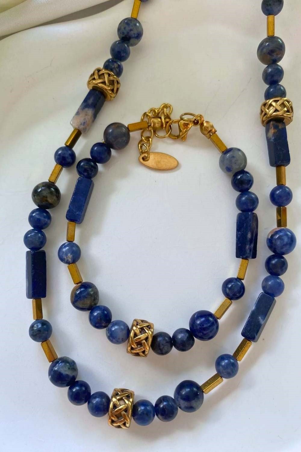 Aurea No3 Doğal Taş Kolye Bileklik Set