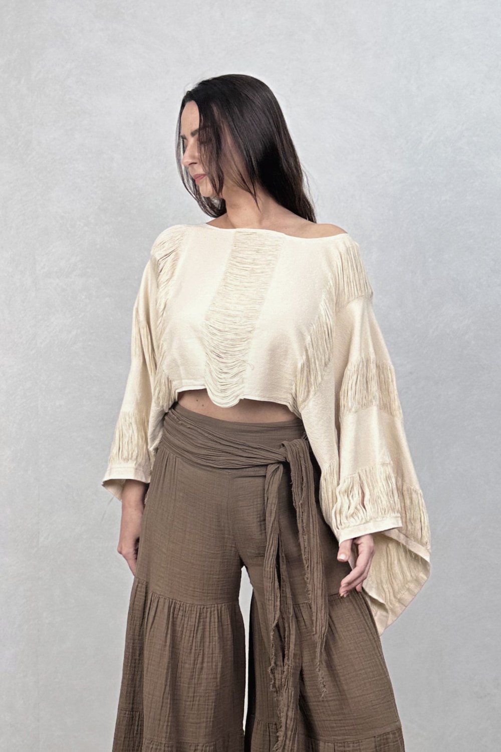 Blanca Bia Premium Bluz - Bej