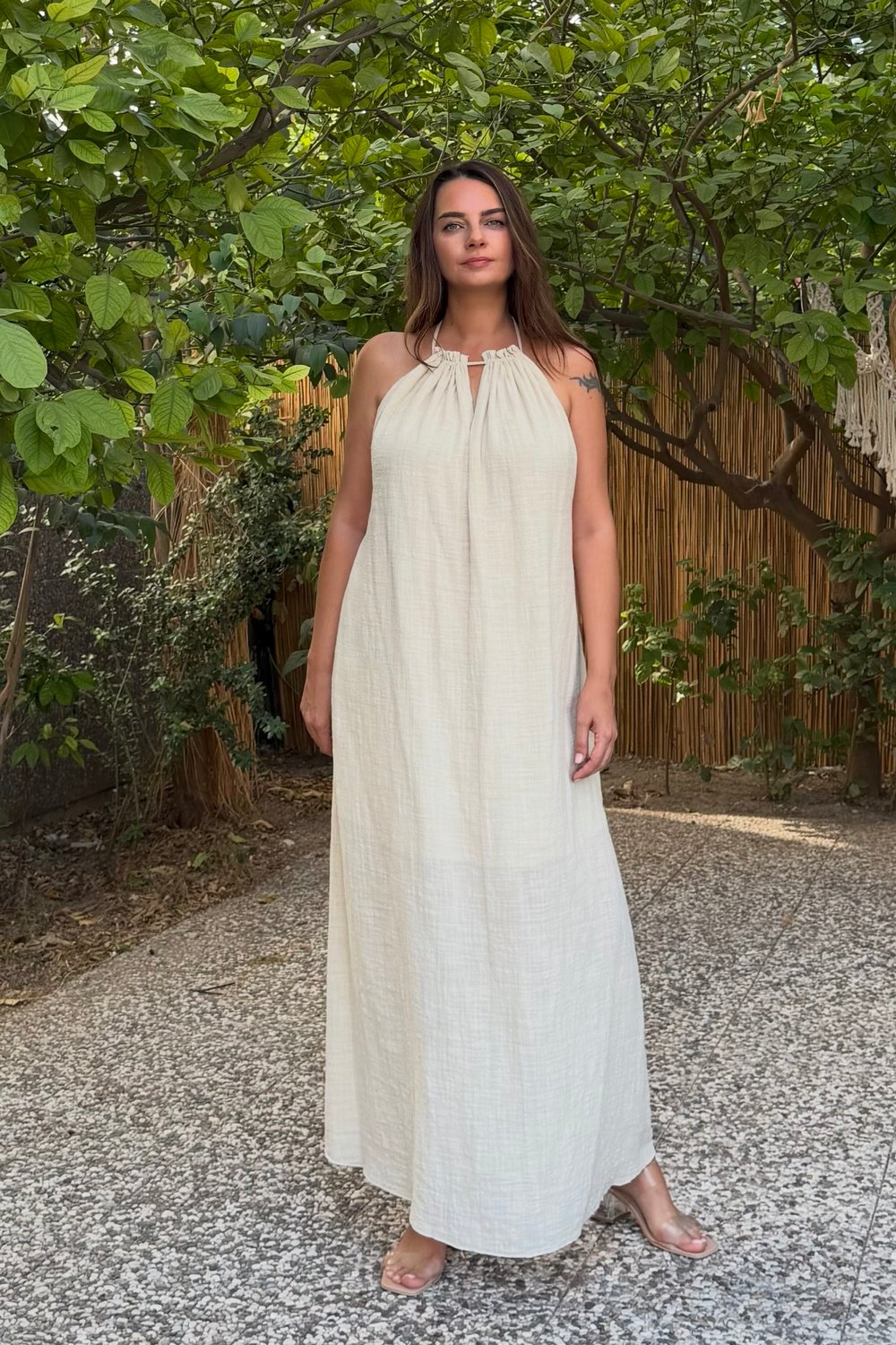 Blanca Calisto Elbise  - Bej