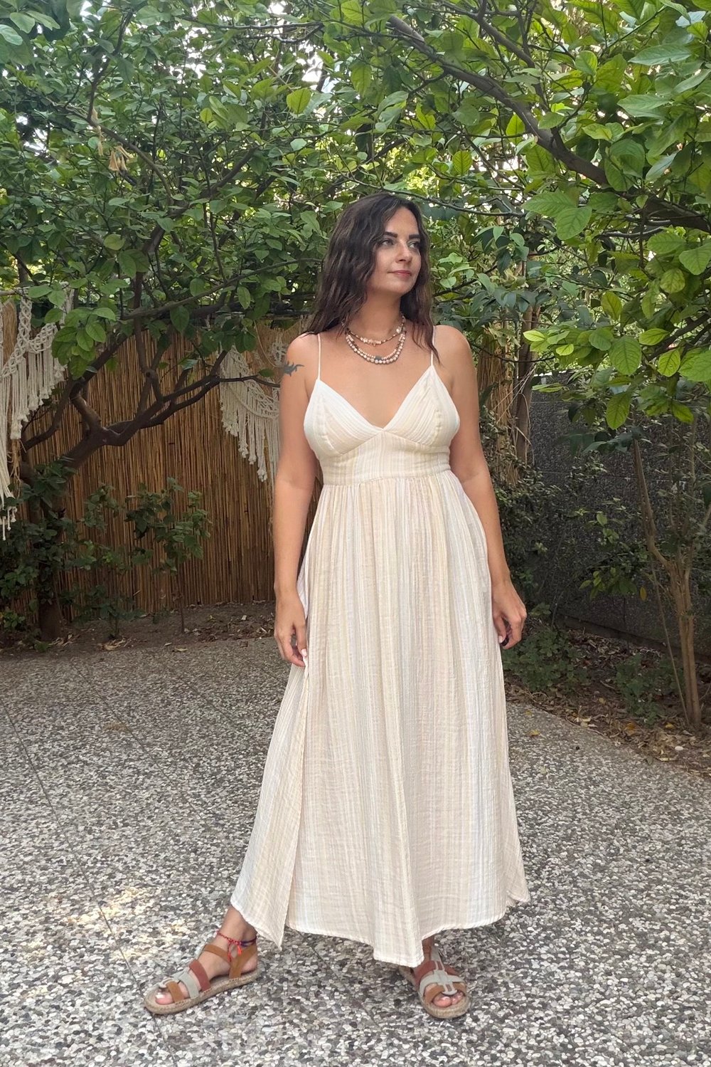 Blanca Gaia Clio Elbise - Llia Bej