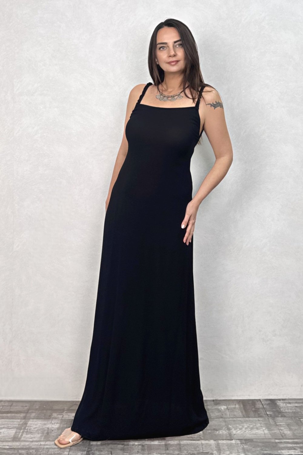Blanca Gaia Maia Elbise - Siyah