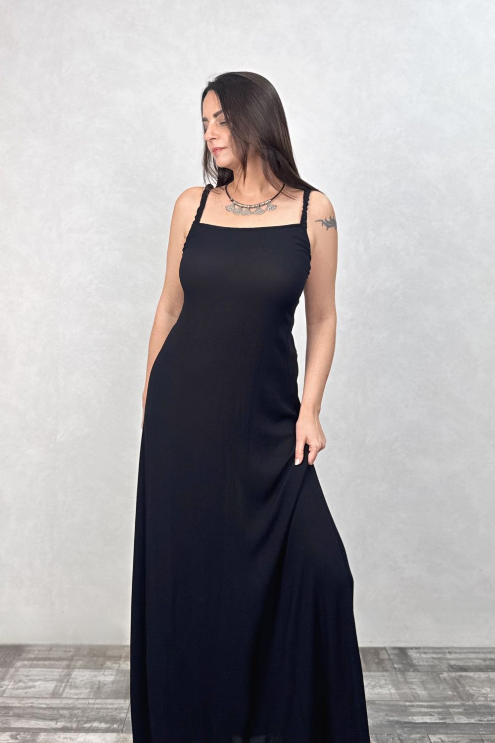 Blanca Gaia Maia Elbise - Siyah