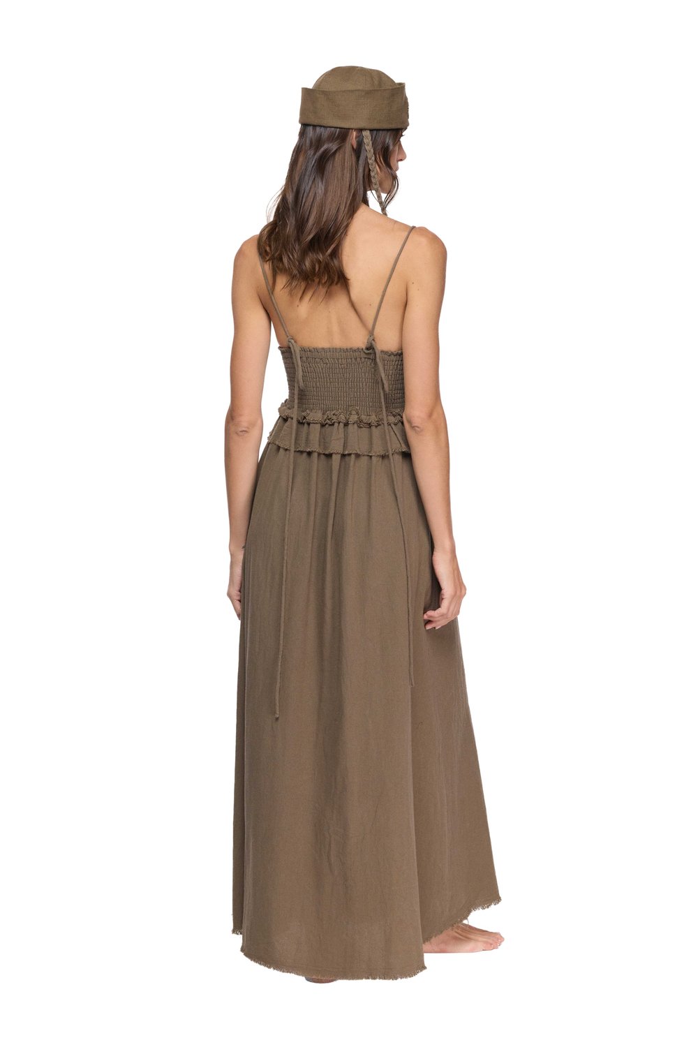 Blanca Gaia Simya Elbise - Neutral Brown Doğal Kahve