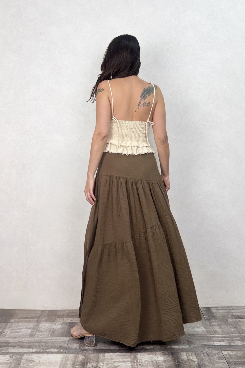 Blanca Gaia Simya Korse Bluz - Bej