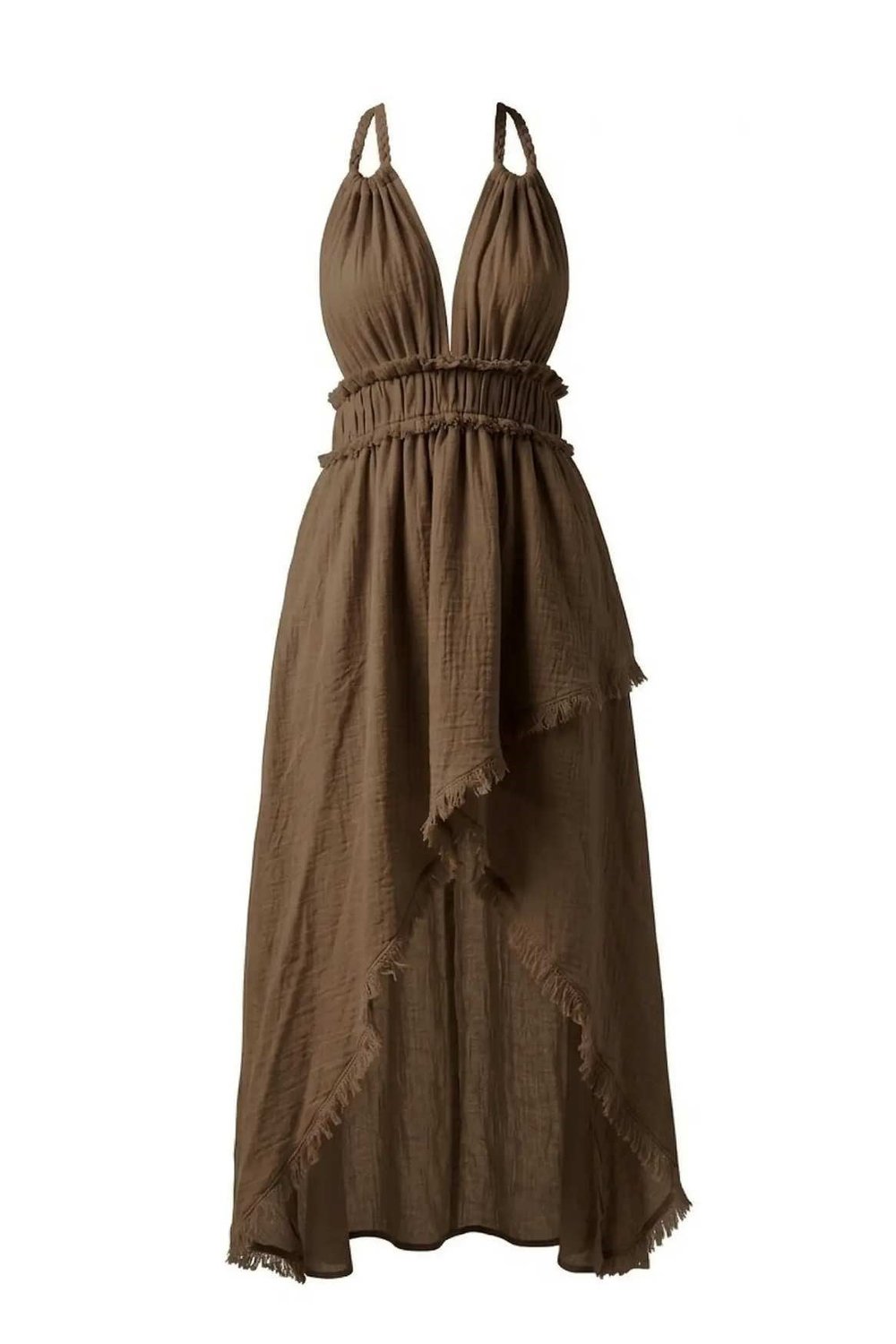 Blanca Lykia  Elbise - Neutral Brown Doğal Kahve