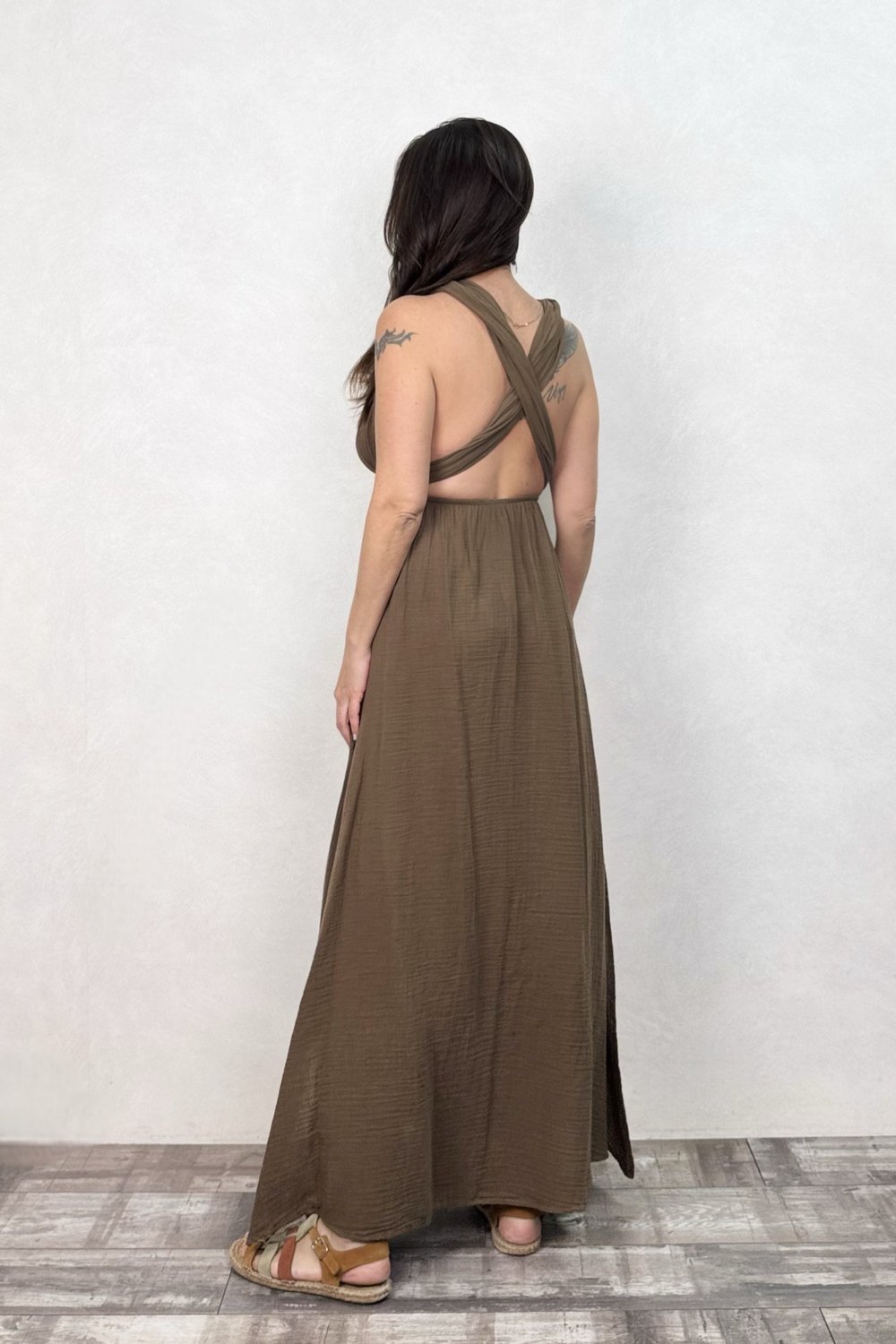 Blanca Meis Elbise - Neutral Brown Doğal Kahve
