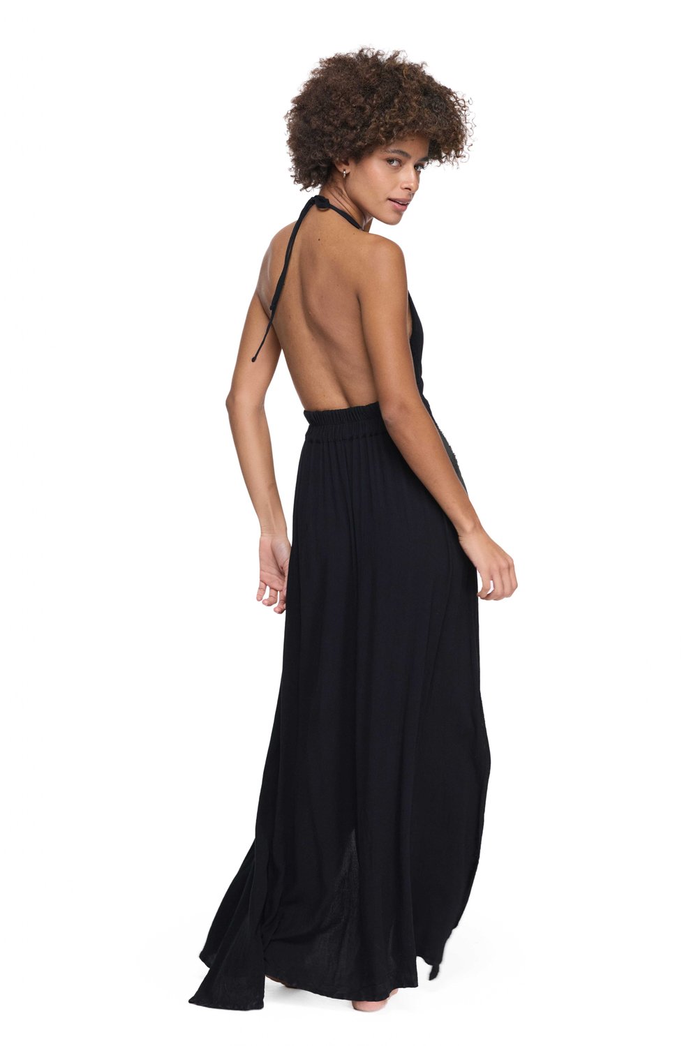 Blanca Lilith Maxi Elbise -Siyah