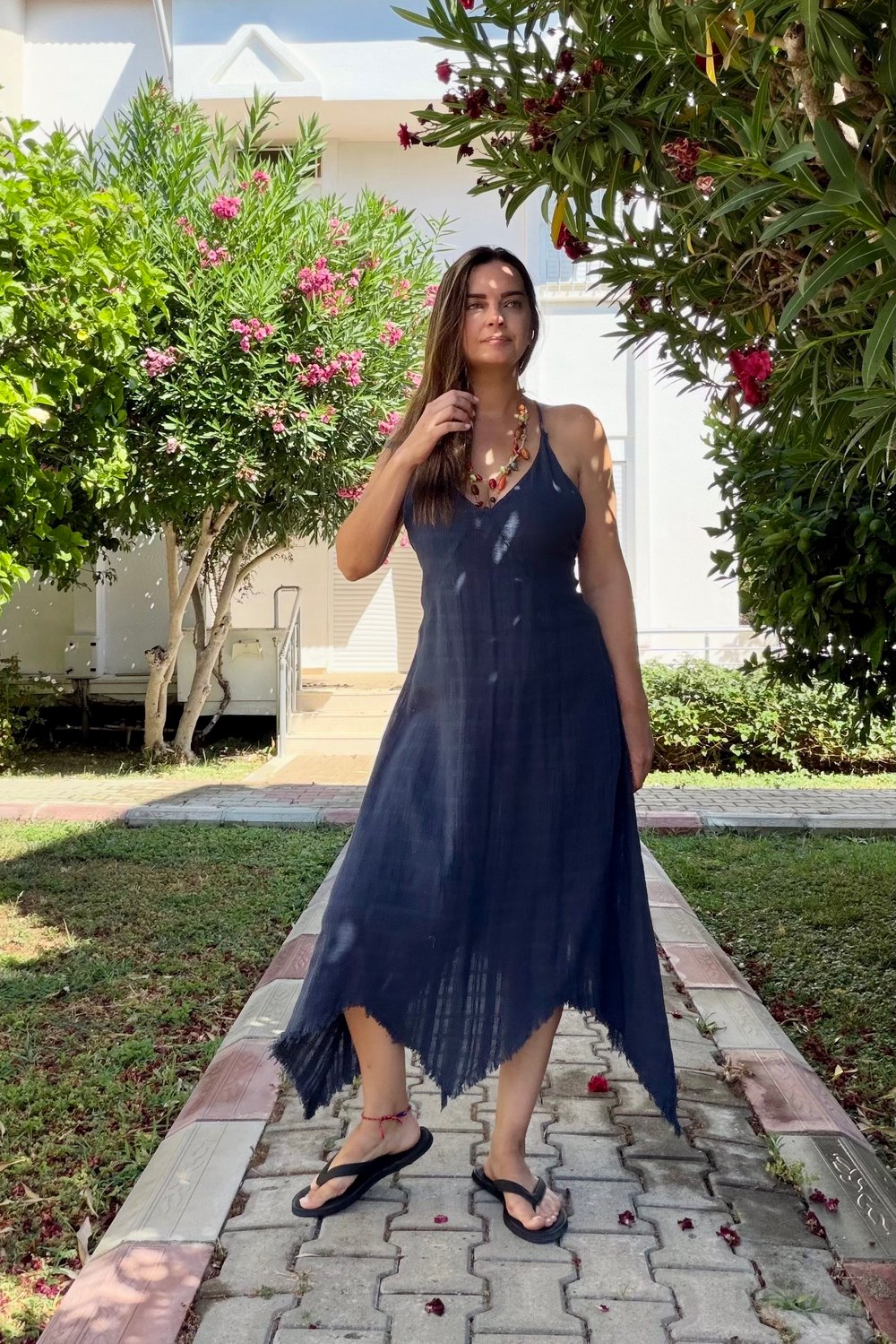 Blanca Rosa Elbise  - Midnight Navy Lacivert