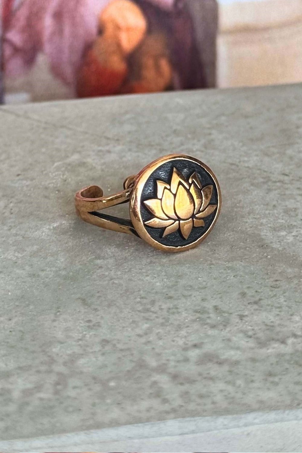 Bronz Yüzük - Lotus