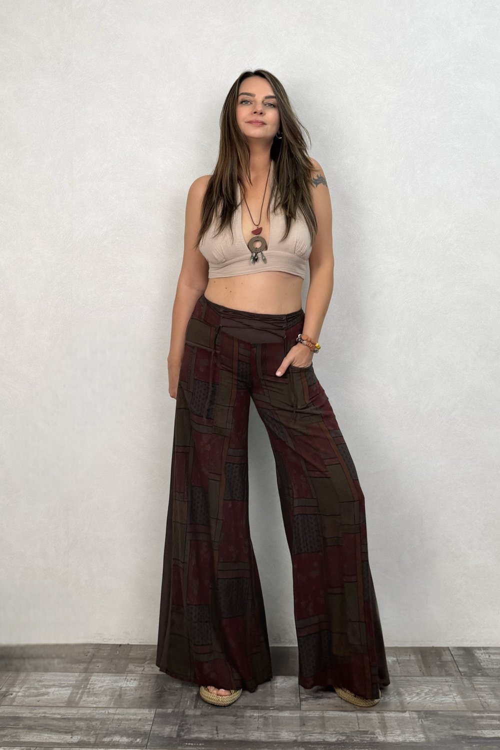 Freewind Boho Pantolon - Acı Kahve