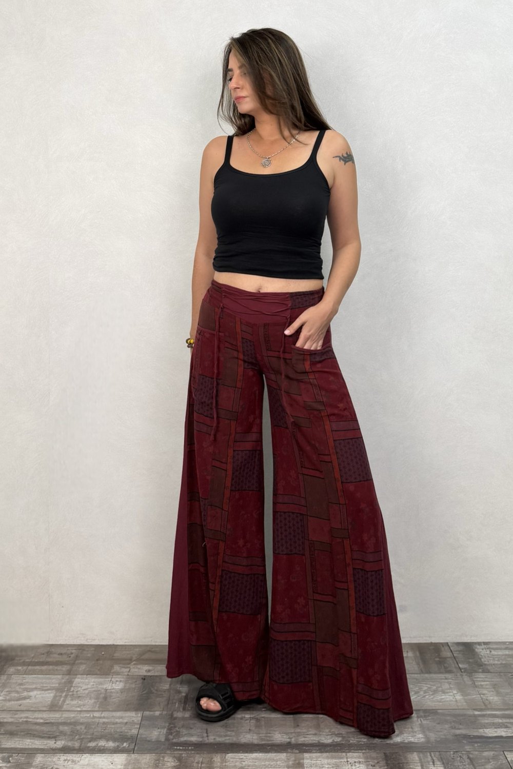 Freewind Boho Pantolon - Bordo