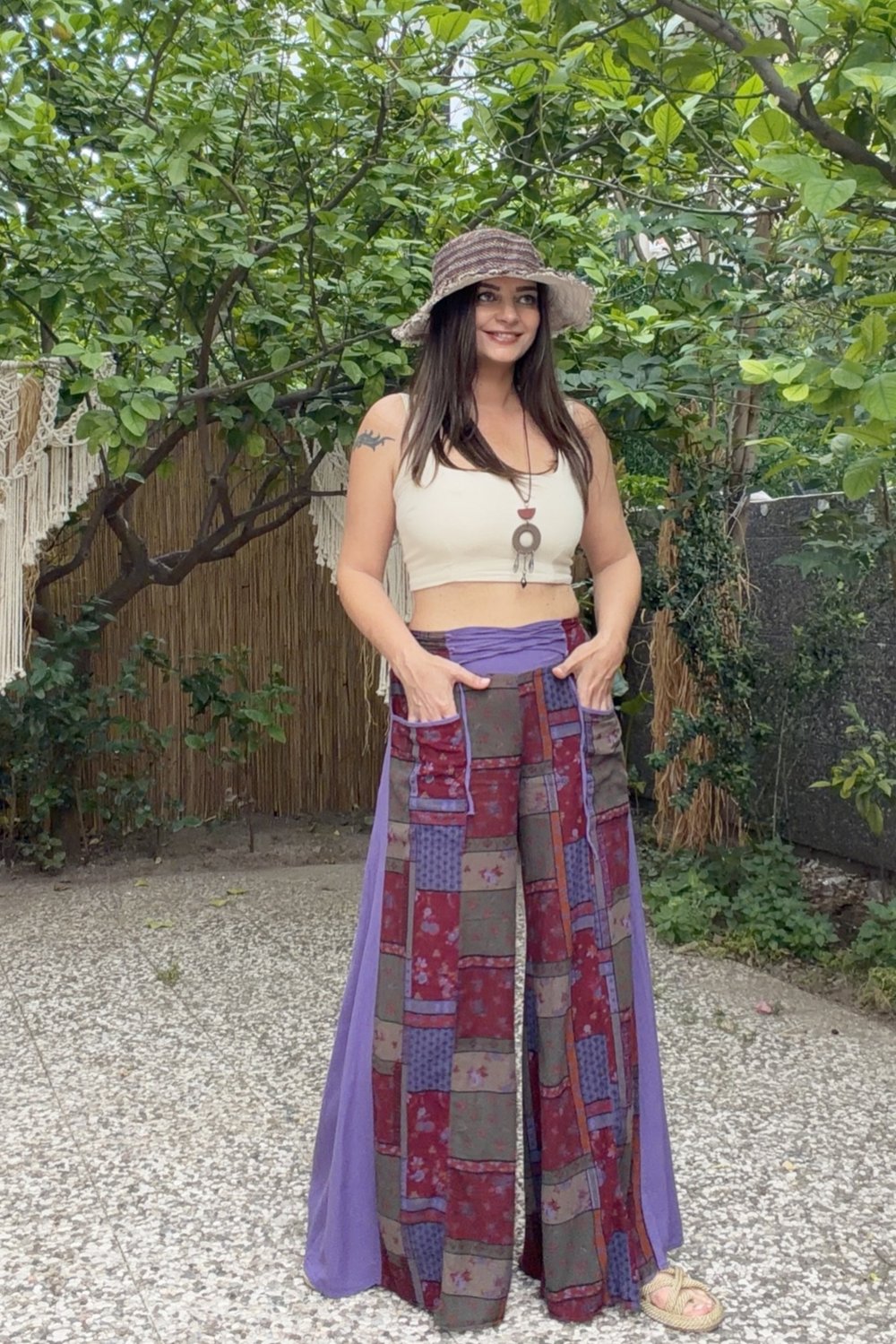 Freewind Boho Pantolon - Mor