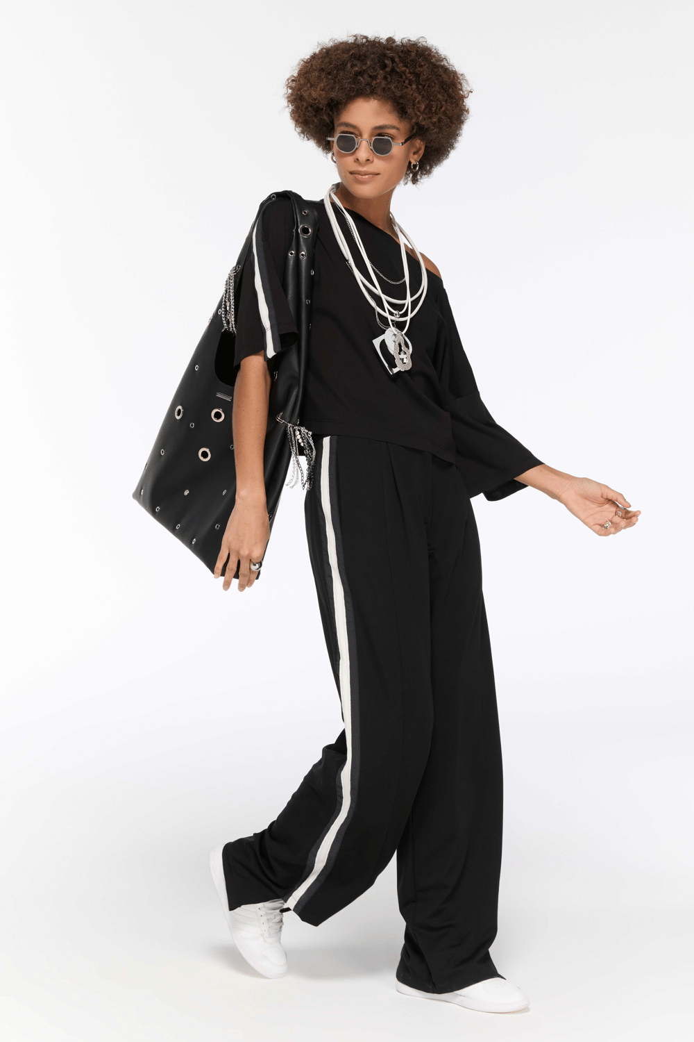 Lamante Noir Pantolon - Siyah