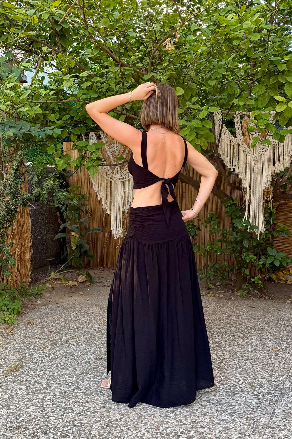 Mezula Drape Müslin Takım - Siyah
