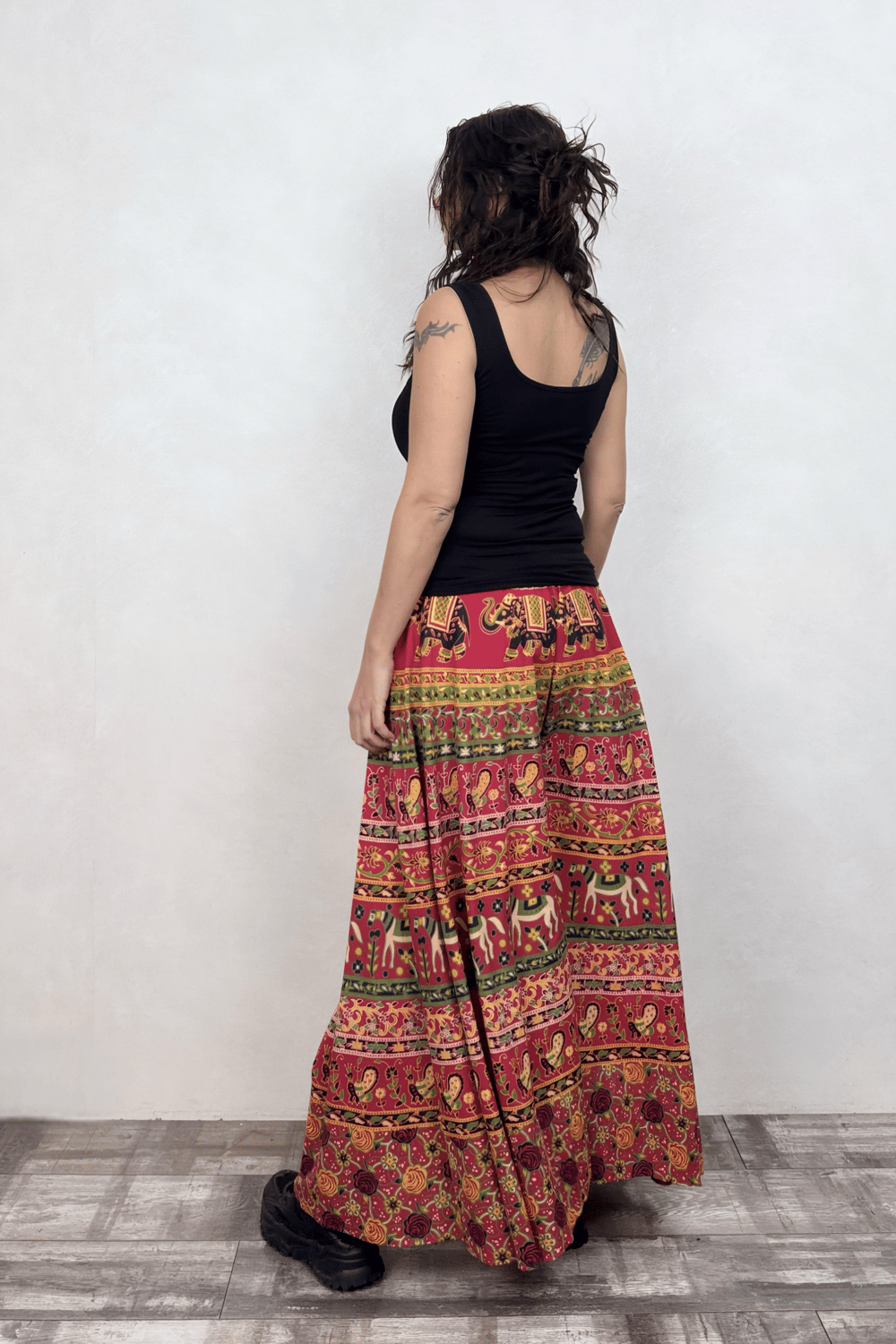 Nepal Filli Etek Pantolon - Kırmızı