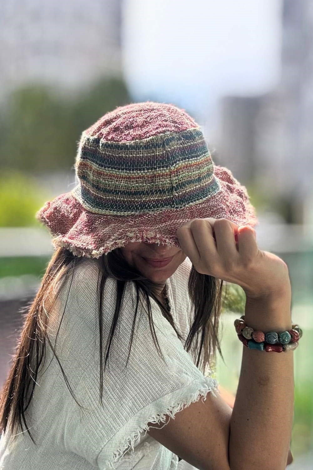Nepal Hemp Şapka -Gül Kurusu