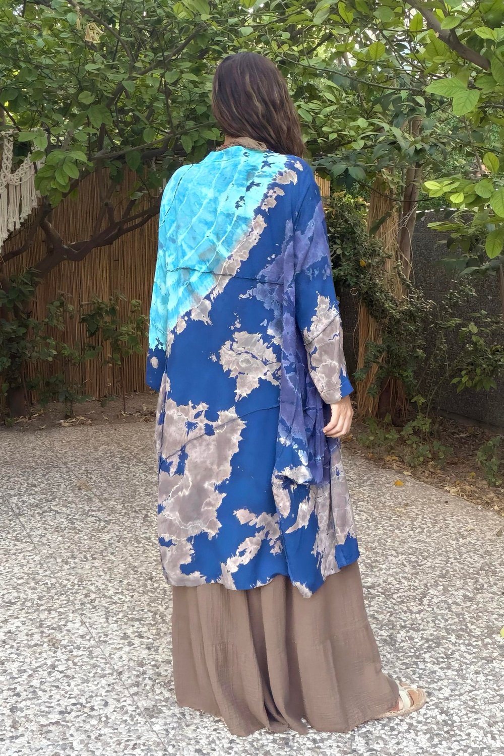 Salaş Batik Kaftan - Mavi Vizon 
