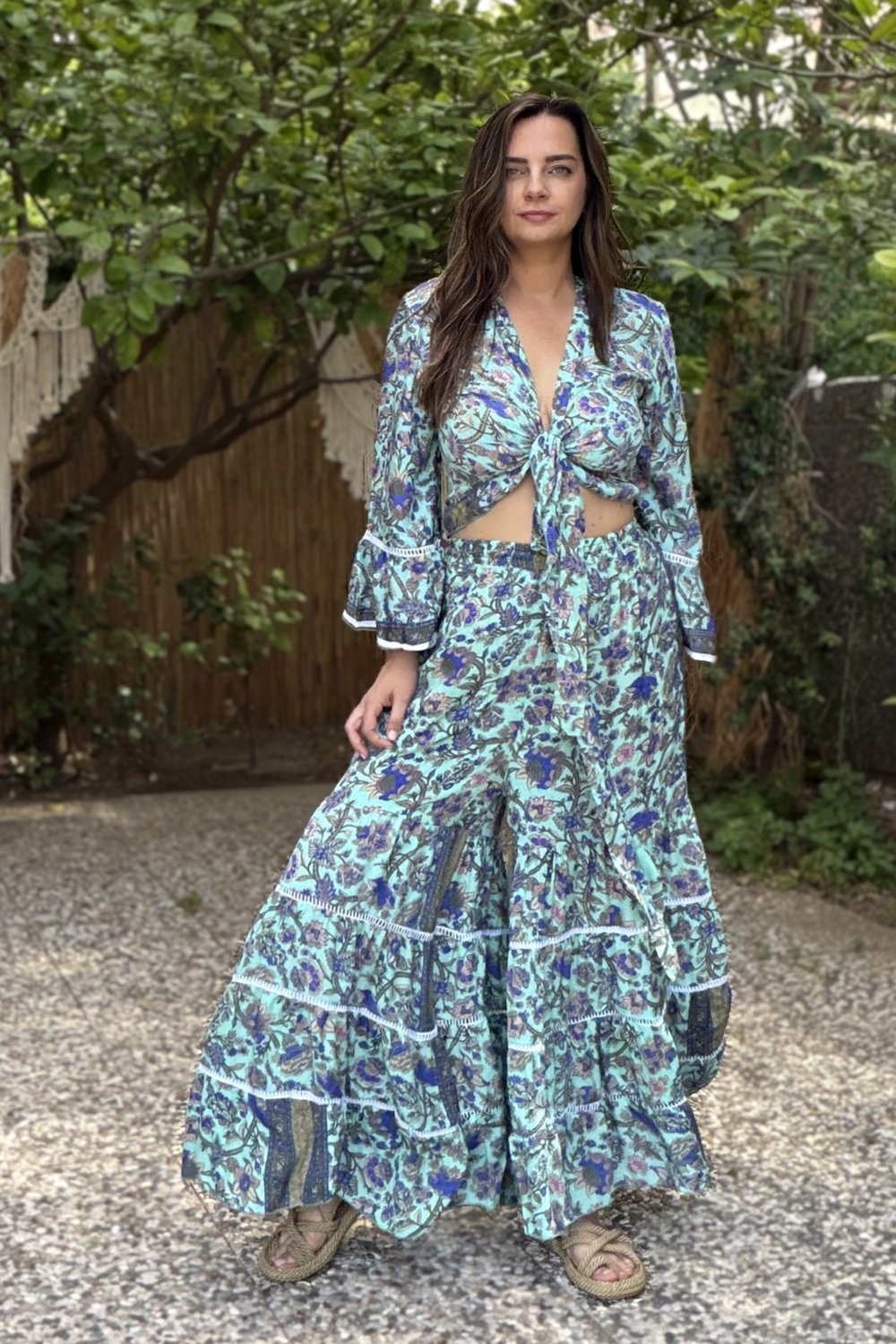 Santos İspanyol İpek Takım - Toz Mavi