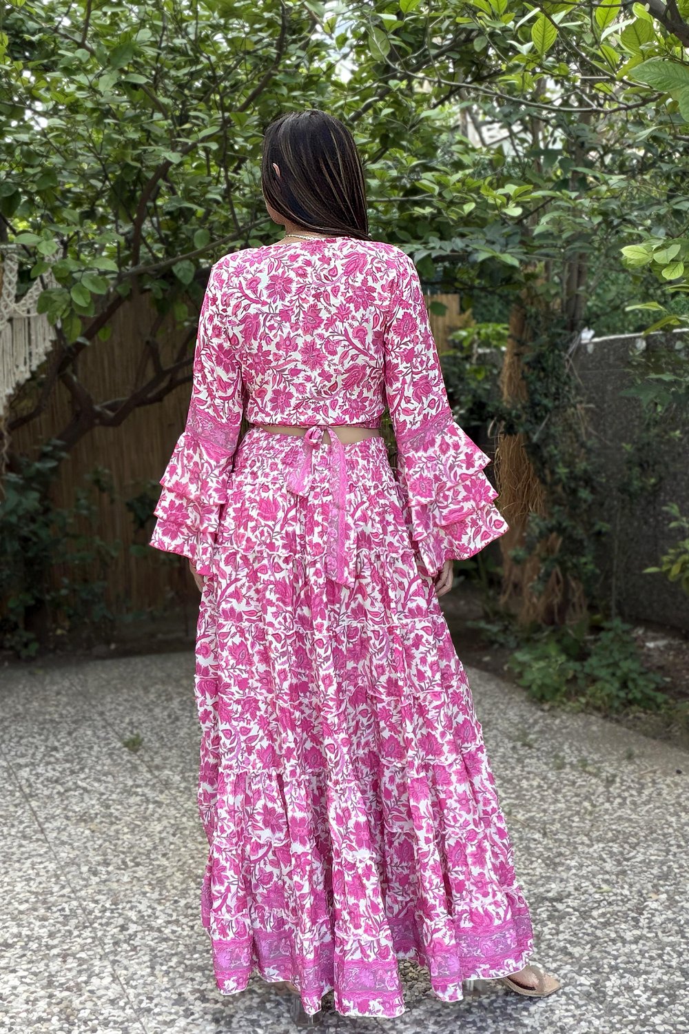 Seraphine İpek İpli Takım - Pink Flor